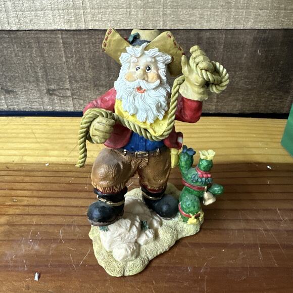 Holiday Time Western Cowboy Santa With Rope In Box - Picture 2 of 7